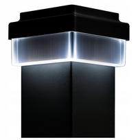 Saulės energija maitinama LED kepurėlė stulpui 60x60 mm su baterija