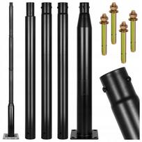 Apšvietimo stulpas Ø58 mm, 4 m, su 20x20 cm pagrindu, STREET LAMP REVISION