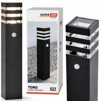 LED sodo šviestuvas su E27, 60 cm stovas, judesio ir sutemų jutiklis