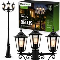 Lauko stovimas sodo šviestuvas PARK LANTERN POST, 2 m, LED, 3x E27