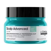 L’Oréal Professionnel Scalp Advanced Anti-Oiliness 2-In-1 Deep Purifier Clay 250gms| For Very Oily Scalps | Purifies the Scalp Deeply with 3% AHA & black