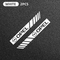 2pcs Car PVC Stripe Racing Strips Rear View Mirror Stickers  For Opel Corsa gray