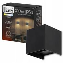 Lauko sieninis LED šviestuvas, 6W, IP54, reguliuojamas