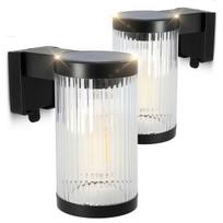 Saulės LED sieninis lauko šviestuvas su sutemų jutikliu, IP65