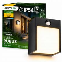LED lauko sieninis šviestuvas su judesio jutikliu, IP54, 12 W