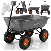 Sodo vežimėlis GARDEN TROLLEY su pripučiamais ratais, 75 l, iki 300 kg