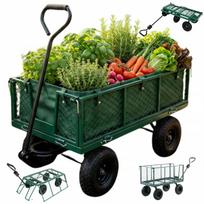 Sodo sulankstomas vežimėlis su tentu NC001, 250 kg, XXL