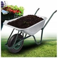 Sodo karutis 100 l, 250 kg, cinkuotas plienas, pripučiamas ratas