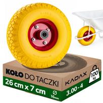 Vežimėlio ratas 260x70 mm, 3.00-4, pilnai užpildytas, be oro kameros