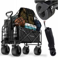 Sodo vežimėlis, sulankstomas, su ratais, OFF-ROAD, 120 l, su grotelėmis