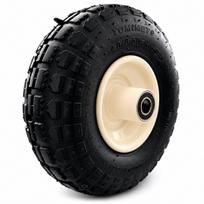 Transportinio vežimėlio ratas 4.10/3.50-4, 4PR, 16 mm ašies anga, masyvus