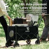 Sulankstomas vežimėlis QUNATURE, 120 l, 100 kg, žygiams ir stovyklavimui