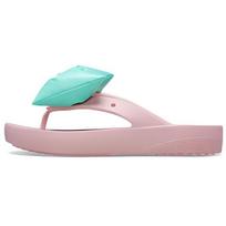 Crocs Classic Platform Bow Flip Flops 'Pink Teal' Women's 210182-606 39-40 rožinė