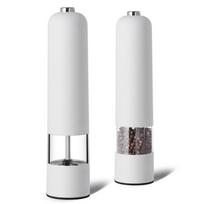 Battery Electric Automatic Mill Pepper And Salt Grinder With Led Light Adjustable Coarseness Spice Grinder Kitchen Cooking Tool