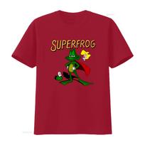 Superfrog Retro Video Game C64 Amiga Super Frog Print T Shirt Vintage Homme Designer Clothes Top For Everyday Wear 3XL gray