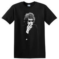 Bob Dylan Rock Legends Portrait T Shirt Vintage Style Music Fan Tee L gray