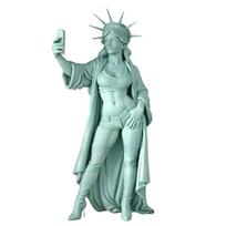 Laisvės statulos saviešalos skulptūra 250-ojo jubiliejaus Patriotiški namų dekorai Kolekcionuojamas papuošalas istorijos entuziastams 8 žalia