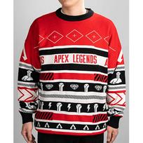 Apex Legends HOLIDAY Crewneck Sweatshirts Long Sleeve Winter Fleece Pullovers Loose Casual Women Men 3D Print Tops L red