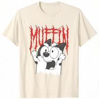 Muffin Metal White Heeler Emotions Grunge Scream TShirt Humor Funny Feeling Graphic Saying Tee Cute Dog Lover Short Sleeve Tops XL white