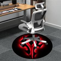 1pc World of Warcraft Carpet, Round Non-Slip Durable Large Size Office Carpet, Suitable for Office,yy250908041 80cm by 80cm gray