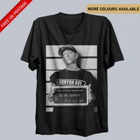 Eminem Arrest TShirt Unisex Slim Shady Mugshot Tee Gangster Rap Hip Hop Shirt S black