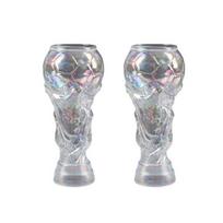 2Pcs Trophy Beer Glass for Fans  Large Capacity Soccer Shape Mug S 2pcs įvairiaspalvis