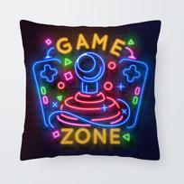 Super Hot Gaming Fan Video Game Pad Cushion Cover Decorative Pillowcase Living Room Sofa Bed Cart Throw Pillow Peach skin 18*18(CM)-1Pcs