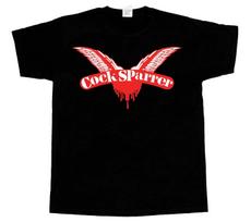 COCK SPARRER KLASIKINIS SPARNŲ LOGOTIPAS Trumpomis - Ilgomis Rankovėmis Naujas Juodas Marškinėlis 4XL red