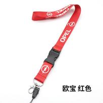 New Lanyard Nylon Printing Emblem Black White Red Blue Keychain For Opel Vauxhall OPC ADAM Insignia Antara Corsa J D H Kadett GT Gx0 red