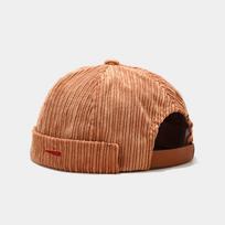 Trendy Retro Docker Cap Solid Color Adjustable Brimless Hat Skullcap Corduroy Hip Hop Landlord Hat Unisex kupranugaris