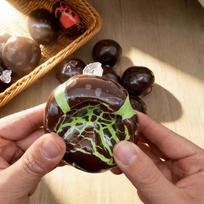 Relax Anywhere with Cantaloupe Chocolate Sensory Ball Handmade Fidget Toy 1Pcs for Stress Relief black