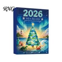 Holiday Party Decorations Christmas Advent Calendar 2026, 24 Days Countdown with Acrylic Creative Halloween Gifts Hanging Ornaments, Collectible B blue