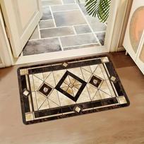 American-style Pebble Soft Stone Entrance Door, Foyer Floor Mat, Bathroom Absorbent Anti-slip Carpet, Home Decoration 50X80CM(1.6X2.6FT white