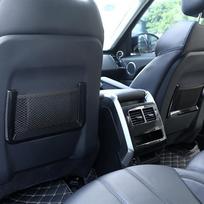 Anglies pluošto automobilio galinės eilės sėdynės atlošo tinklo rėmo apdailos dangteliai Land Rover Discovery Sport Range Rover Evoque Sport priedams Carbon Fiber gray