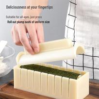 11-Piece DIY Sushi Making Kit: Sushi Mold, Rice Ball Maker, Nori Roll Tool - Popular Kitchen Gadget gray