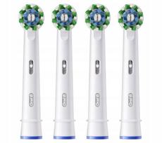 4 vnt. Oral-B Pro Cross Action balti antgaliai elektriniam dantų šepetėliui