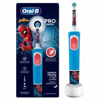 Elektriniai dantų šepetėliai vaikams Oral-B Vitality PRO, 2 vnt., Spiderman, mėlyni