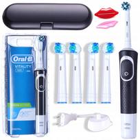 Elektrinis dantų šepetėlis Oral-B Vitality 100 juodas su antgaliais ir dėklu