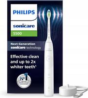 Elektriniai dantų šepetėliai PHILIPS Sonicare 5500 HX7110/01, balti, 2 vnt.
