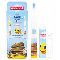 Vaikiškas elektrinis dantų šepetėlis SMILE MiniMini su dėklu, 3+ metų