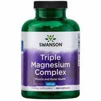 Maisto papildas Swanson Triple Magnesium Complex 400 mg, 300 kapsulių