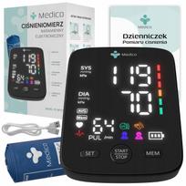 Automatinis žastinis kraujospūdžio matuoklis su aritmijos nustatymu, LED ekranu, USB įkrovimu ir matavimų žurnalu