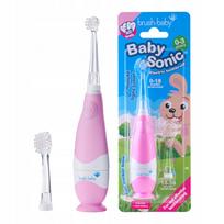 Vaikiškas elektrinis dantų šepetėlis BRUSH-BABY BabySonic, 0–3 m., rožinis