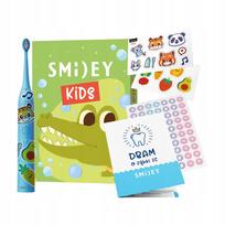 Vaikiškas elektrinis dantų šepetėlis Sonic Smiley Kids, nuo 3 metų, su lipdukais ir valymo kalendoriumi