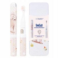 Vaikiškas elektrinis dantų šepetėlis VITAMMY Smile Dog su dėklu, nuo 3 metų