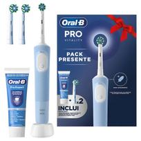 Elektrinis dantų šepetėlis Oral-B Vitality Pro, mėlynas, rinkinys