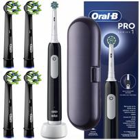 Elektrinis dantų šepetėlis Oral-B Pro Series 1, juodas rinkinys