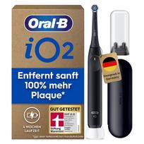 Elektrinis dantų šepetėlis Oral-B iO 2 Night Black su dėklu ir antgalių laikikliu