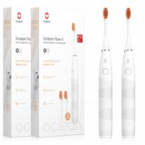 Ultragarsiniai dantų šepetėliai OCLEAN Flow S, 2 vnt., su 6 antgaliais