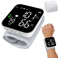 Elektroninis riešinis kraujospūdžio matuoklis su didele LCD ekrano, aritmijos aptikimu